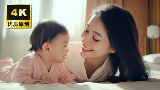 母亲节母亲陪伴孩子成长母亲节快乐妈妈辛苦
