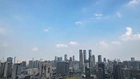 8K江西南昌城市CBD天际线航拍延时