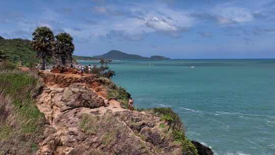 航拍泰国普吉岛拉威蓬贴海岬海滨自然风光