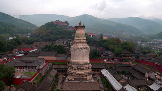 五台山 大白塔 航拍