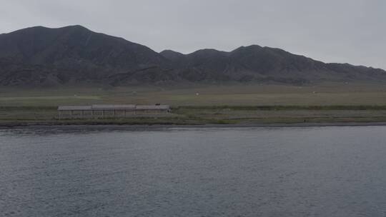 新疆赛里木湖航拍湖景近景dji-dlog原片素材