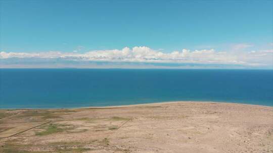 中亚吉尔吉斯斯坦的伊塞克湖视频素材模板下载