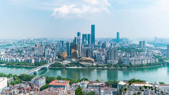 广西柳州全景马鞍山风景城市风光延时