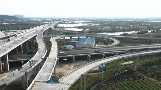 在建高速公路(香海大桥)视频素材模板下载