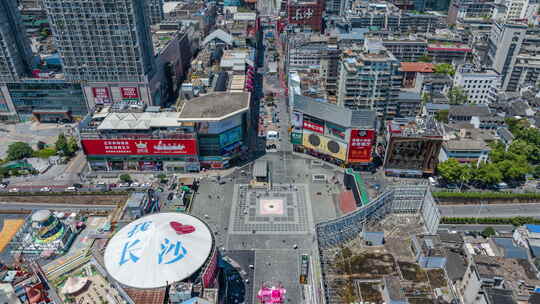 长沙黄兴路步行街人流延时