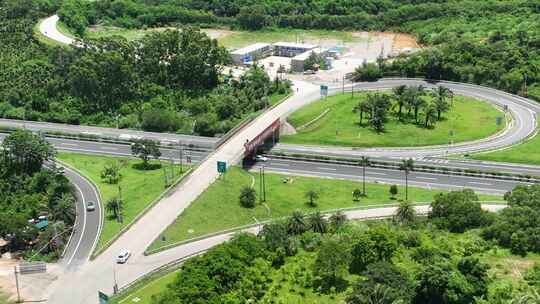 海南岛高速公路航拍视频素材模板下载