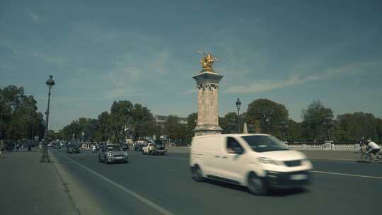 巴黎，纪念碑，道路，汽车