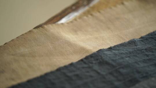丝绸棉麻面料纹理材质亚麻苎麻汉麻香云纱视频素材模板下载