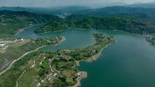 陕西安康瀛湖景区 汉江河流