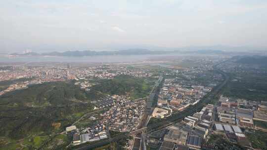 浙江宁波宁海西店镇风景航拍