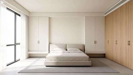 现代简约风格温馨明亮卧室家居装修视频