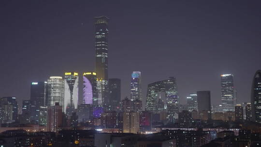北京夜景 城市夜景 国贸夜景
