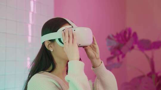 女人， Vr，虚拟现实，护目镜