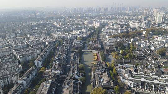 旅游景区南京秦淮河5A景区航拍