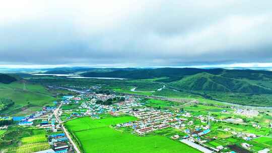 航拍山村风景