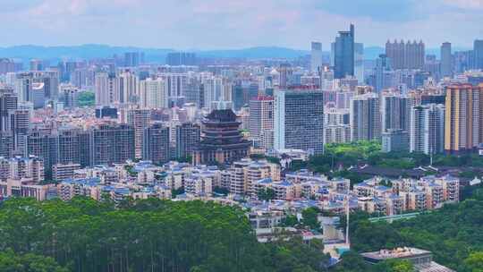 广西壮族自治区南宁市青秀区大景全景航拍城