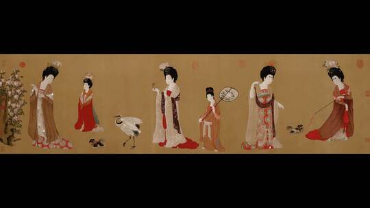 簪花仕女图_动态还原 全卷