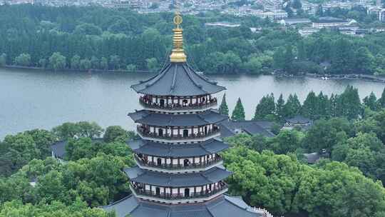 杭州航拍-西湖-雷峰塔