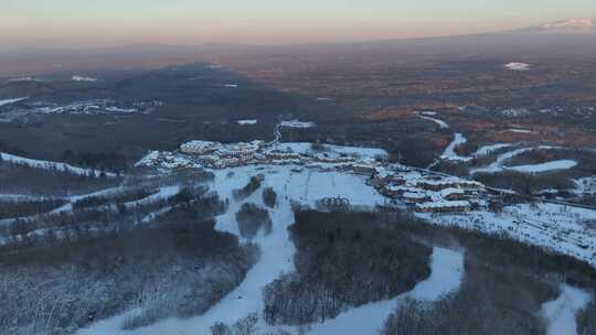 冬季 滑雪场 航拍-3