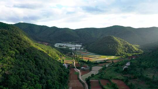 4K航拍乡村山川自然风光