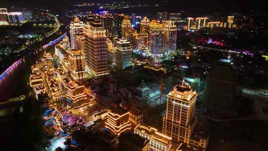 云南临沧，夜景，城市夜景