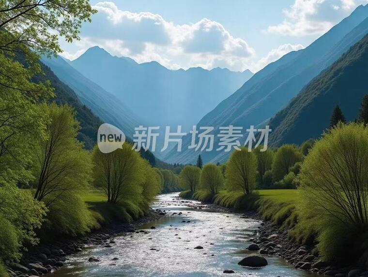 一张有山有水有树的图片3