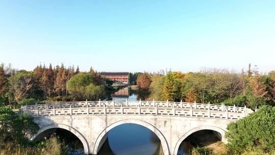 航拍无锡贡湖湾湿地公园