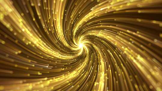 金色粒子条纹隧道扭曲视频素材模板下载