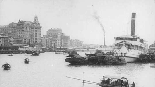 上世纪二十年代1920年上海和广州码头