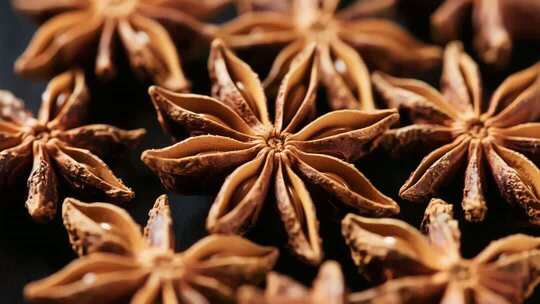 微距特写八角香料素材