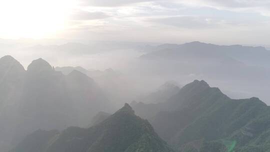 航拍山西旅游胜地太行山脉60帧原素材