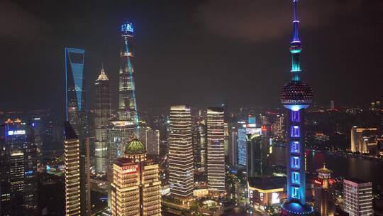 陆家嘴东方明珠夜景