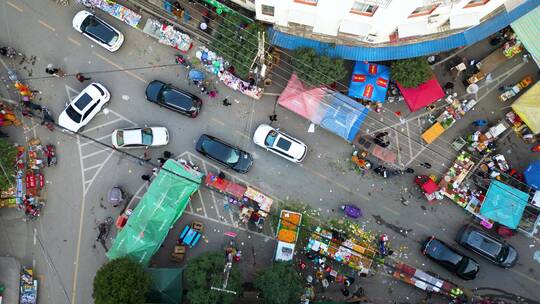 广元文昌镇彭店乡街道航拍风景