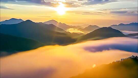 祖国大好河山日出云海日落延时大自然风景风