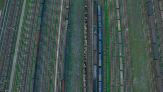 渝新欧铁路线航拍视频素材模板下载
