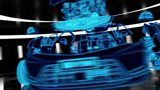 汽车分解C4D三维动画工程AE视频素材教程下载