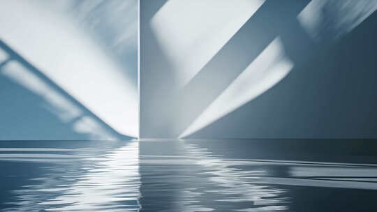 纯净几何建筑光影变化