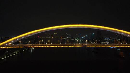 上海卢浦大桥夜景4K航拍