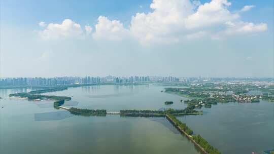 武汉东湖风景区夏季自然风光