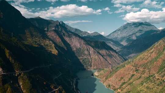 云南景区风光三江并流丽江金沙江山区延时