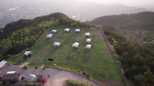 福州露营基地航拍-野餐野宿