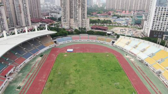 福建莆田体育馆体育中心航拍