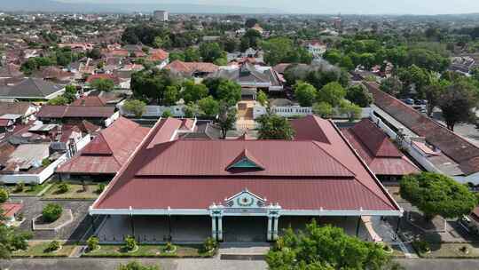 原创 印尼爪哇岛日惹王宫航拍建筑风光