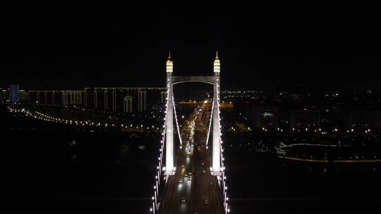 福州 鼓山 大桥 夜景 航拍