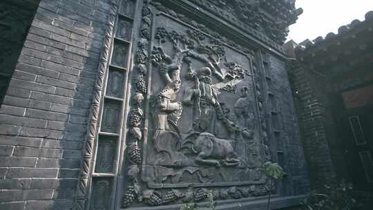古老照壁-传统寿星砖雕