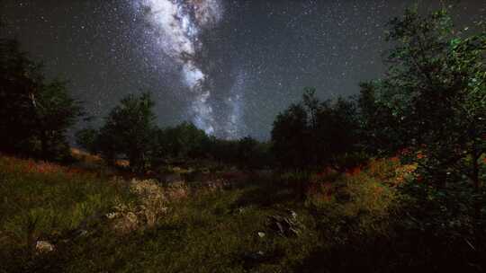 星空银河夜晚天文自然美景夜晚繁星