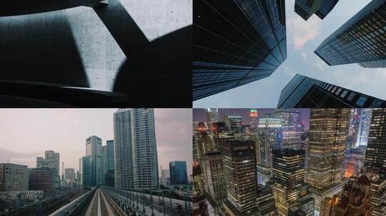 城市宣传片光影建筑概念素材合集视频素材模板下载