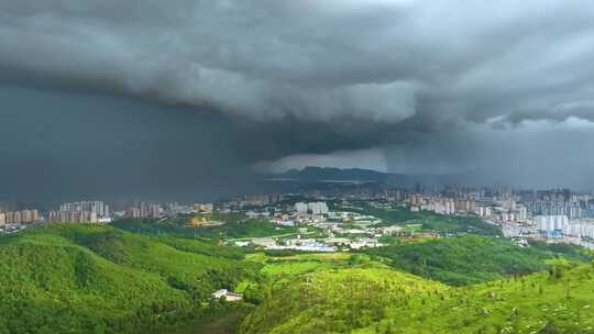 昆明长虫山航拍视频素材模板下载