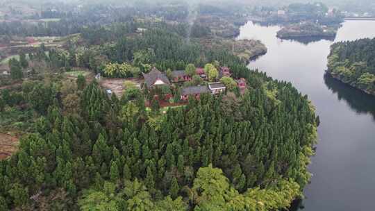 四川南充大深南海南海寺航拍