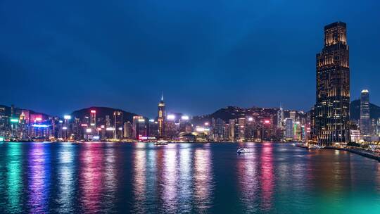 香港维多利亚港天际线日转夜8k延时